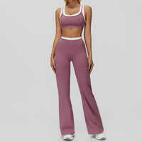 Contrast Nude Yoga Suit Thread