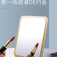 Wooden Folding Desktop Makeup – Mirror Beauty Dressing