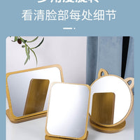 Wooden Folding Desktop Makeup – Mirror Beauty Dressing
