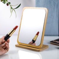 Wooden Folding Desktop Makeup – Mirror Beauty Dressing