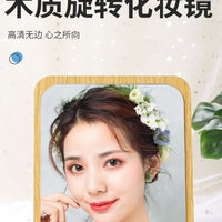 Wooden Folding Desktop Makeup – Mirror Beauty Dressing