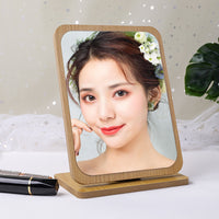 Wooden Folding Desktop Makeup – Mirror Beauty Dressing