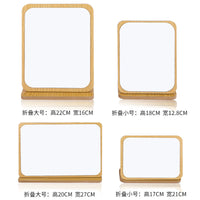 Wooden Folding Desktop Makeup – Mirror Beauty Dressing