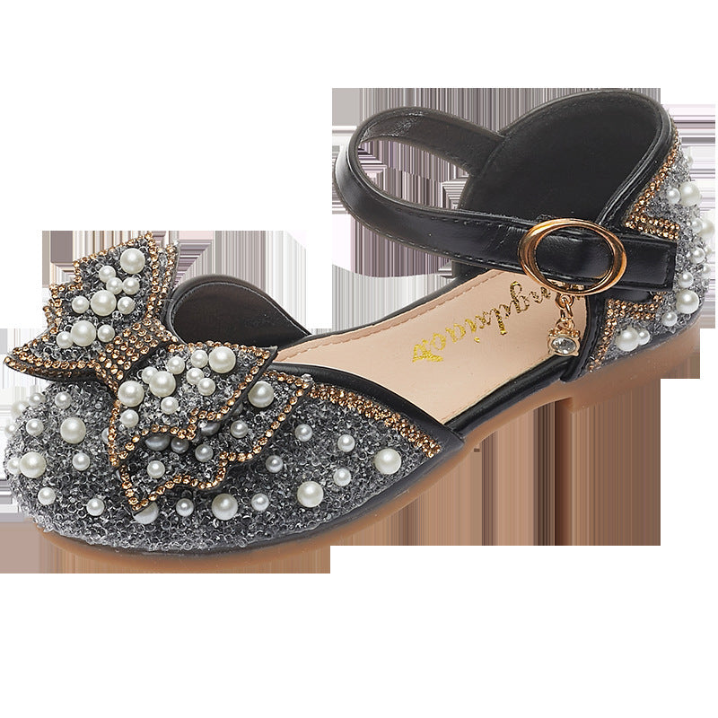 Girls' Summer Pearl Bow Princess Shallow-Mouth Pumps — Premium Footwear Deal | Everyday Home Deal