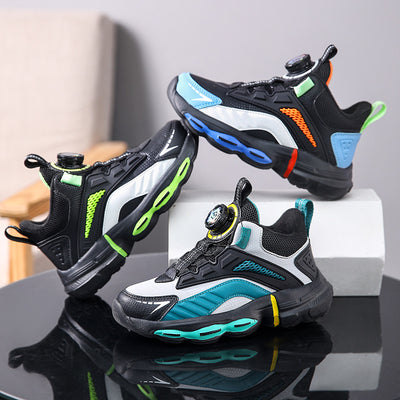 Boys' Non-Slip Waterproof Leather Basketball Shoes with Rotating Buckle — Premium Footwear Deal | Everyday Home Deal