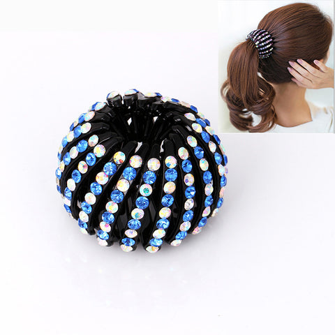 Bird's Nest Hairpin Color Rhinestone Ponytail Ball Hairpin - Premium Fashion Deal | Everyday Home Deal