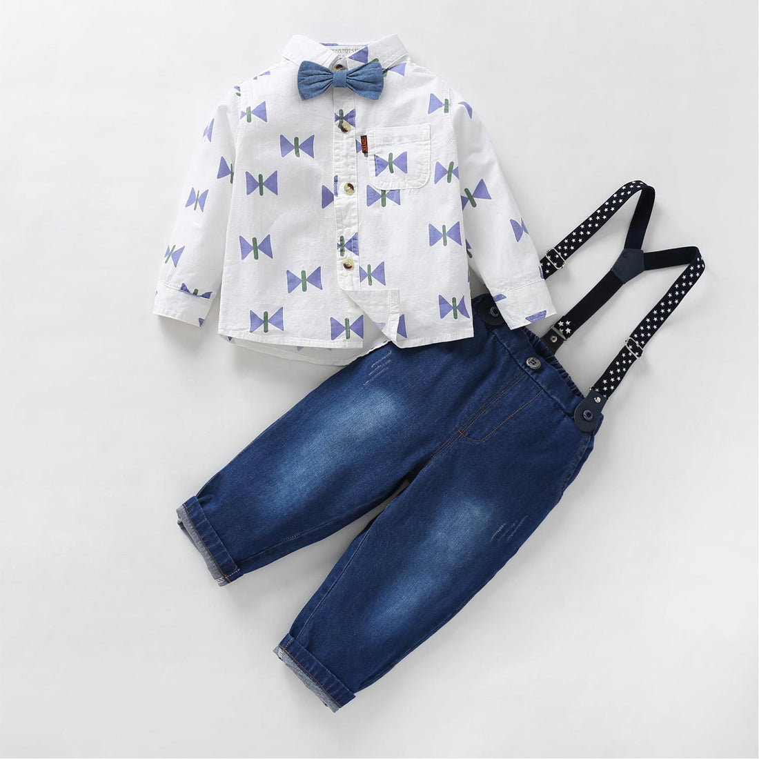 3-Piece Boys' British Style Gentleman Suspender Suit — Premium Kids' Fashion Deal | Everyday Home Deal
