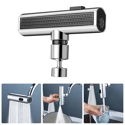 Kitchen Faucet Waterfall Outlet Splash Proof Universal Rotating Bubbler Multifunctional Water Nozzle Extension Kitchen Gadgets | Everyday Home Deal