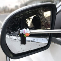 Car Rearview Mirror Wiper Retractable Portable Rainy Cleaning Supplies Rearview Mirror Water Remover Glass Rain Cleaning Tool