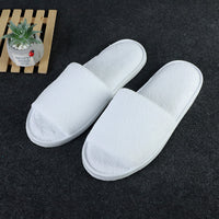 Of Disposable Solid Color Coral Plush Slippers