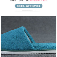 Of Disposable Solid Color Coral Plush Slippers