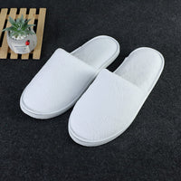Of Disposable Solid Color Coral Plush Slippers