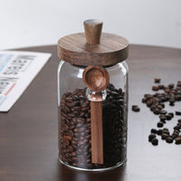 3Pcs Glass Coffee Jars with Spoons | Tea Candy Biscuit Storage | Everyday Home Deal