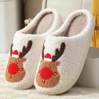 Christmas Shoes Winter Home Slippers Elk Soft Cozy Bedroom Slipper Slip On House Shoes | Everyday Home Deal