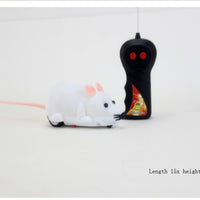 New flocking electric remote control simulation funny cat mouse color box packaging cat toy pet supplies self-contained battery