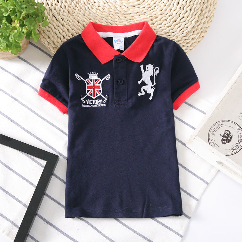 Boys' Korean Style Casual Moisture-Wicking Lapel Polo Shirt — Premium Apparel Deal | Everyday Home Deal