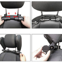 Car headrest pillow Sleep Adjustable Side Car Soft Travel Seat Headrest Auto Leather Support Neck Pillow Cushion car accessories