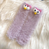 Womens Quirky Coral Fleece Mid-calf Socks