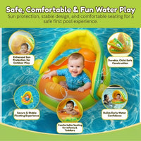 6-36 Months Swimming Ring Baby With Swimming Aid,Baby With Adjustable Safety SeatInflatable,Baby FloatToddler Pool Swimming Ring,L