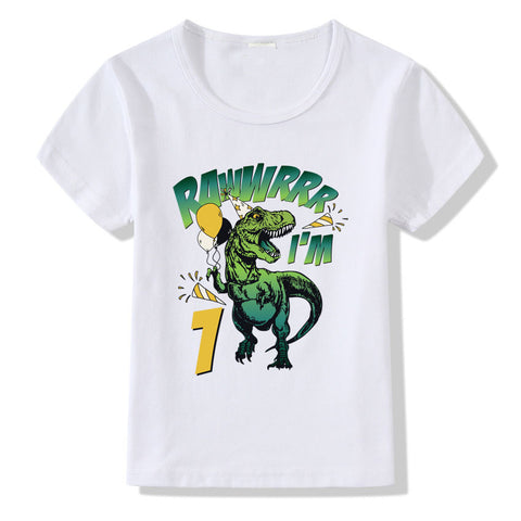 Children's Milestone Birthday Numbers 1-9 Casual Graphic Tee — Premium Apparel Deal | Everyday Home Deal