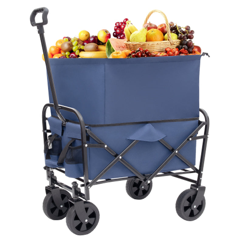 Minimeetall Extention Excollapsible Foldable Wagon Cart Beach Wagon Heavy Duty Utility Cart Utility Wagon Grocery Cart for for Camping Shopping Sports Gardeing Fishing Supports 225Lbs