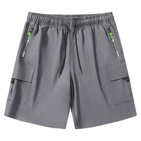 Mens Stretchy, Loose-Fitting Multi-Pocket Work Shorts