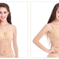 Plus Size Women Bra Ladies Cotton Quake-Proof Underwear Sleep Tops No Buckles Non Wire Lingerie With Removable Padded