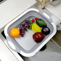 Folding Cutting Board with Washing Basket | Multifunction Kitchen Prep Tool | Everyday Home Deal