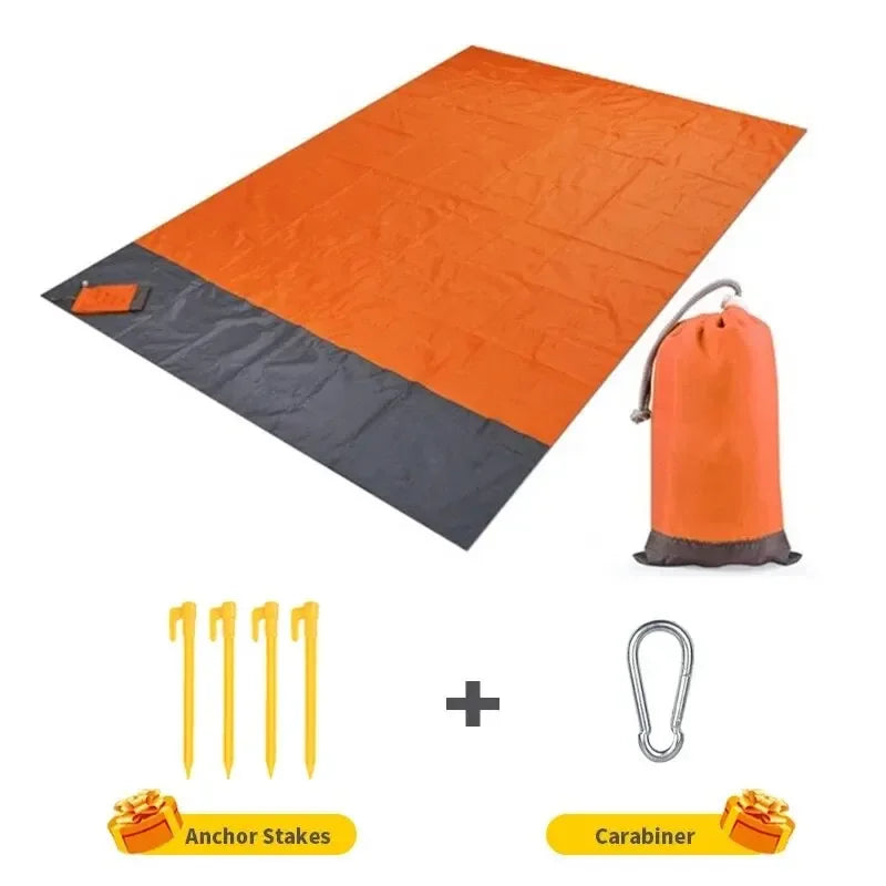 Beach Blanket Sandproof 200 X 140Cm Waterproof Beach Mat Lightweight Picnic Blanket for Travel Hiking Sports