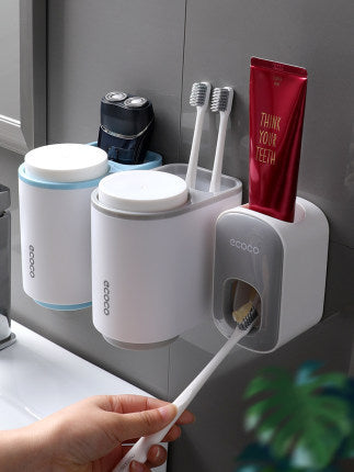 Wall Mounted Automatic Toothpaste Holder Bathroom Accessories Set Dispenser | Everyday Home Deal