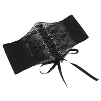 Transparent Lace Elastic Waist Belt For Women Ultra-wide Cincher Strap