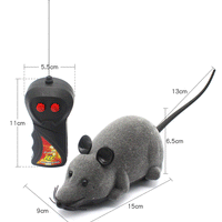New flocking electric remote control simulation funny cat mouse color box packaging cat toy pet supplies self-contained battery