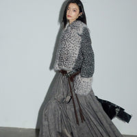 Leopard-print Faux-fur Detachable Wild And Sassy Short Coat
