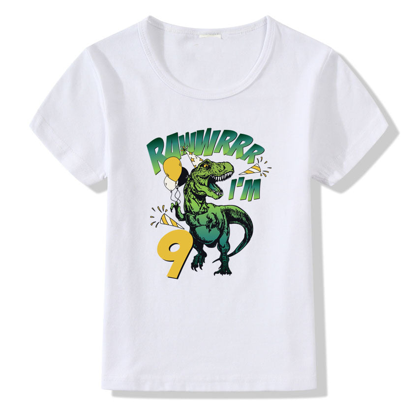 Children's Milestone Birthday Numbers 1-9 Casual Graphic Tee — Premium Apparel Deal | Everyday Home Deal