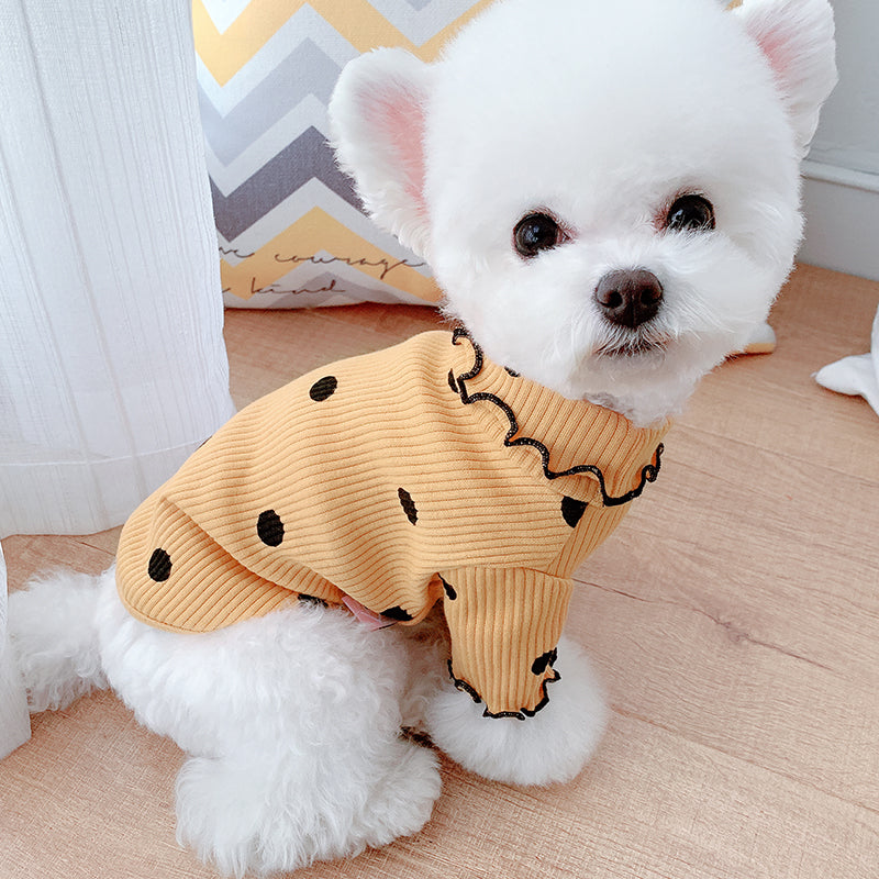 Dot turtleneck dog bottoming shirt | Everyday Home Deal