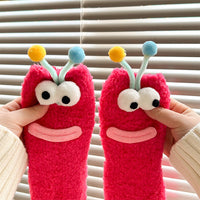 Womens Quirky Coral Fleece Mid-calf Socks