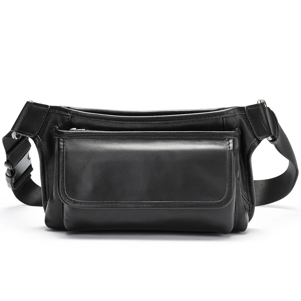 Men's High-End Full-Grain Leather Multifunctional Shoulder Crossbody Waist Bag — Premium Apparel Deal | Everyday Home Deal