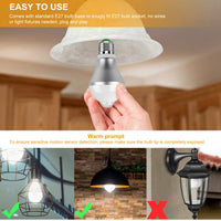 E27 Motion Sensor Light Bulb 9W 6500K Dusk To Dawn Automatic On-Off LED Light Bulb Indoor Outdoor Use