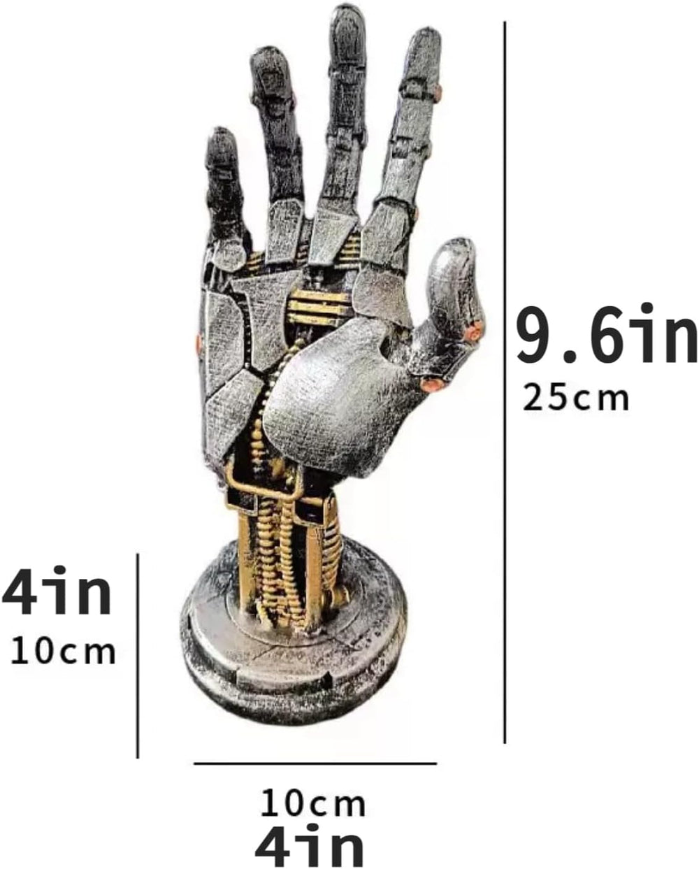 Creative Mechanical Hand Staue, Gaming Controller Holder Stand, Headphone Holder, Necklace Holder, Robot Hand Sculpture, Hand Crafts, Realistic Hand Decor, Modern Home Decor, Gaming Room Decor, Silver