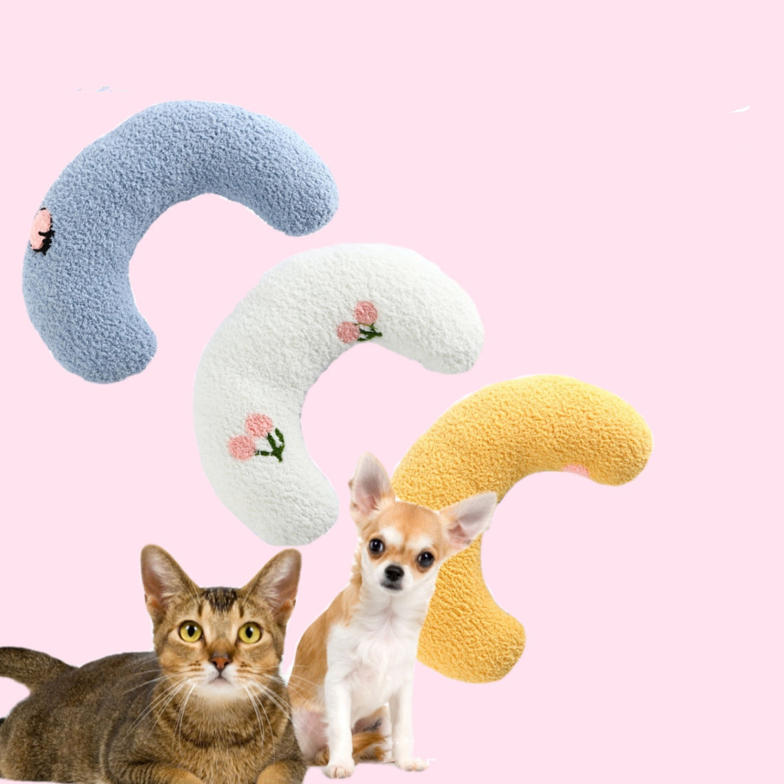 Little Pillow For Cats Fashion Neck Protector Deep Sleep Puppy U-Shaped Pillow Pets Pillow Kitten Headrest Dog Sleeping Pillow Pet Products | Everyday Home Deal