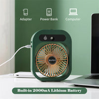 Air Conditioning Fan Desk Misting Fan Air Cooler Cooling USB Rechargeable Humidifier Portable Spray Fan With 3 Wind Speeds Mist Fan For Home | Everyday Home Deal
