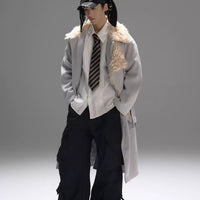 Color-block Design Over-the-knee Trench Coat Silhouette Plus-thick Cotton Coat - Premium Apparel Deal | Everyday Home Deal