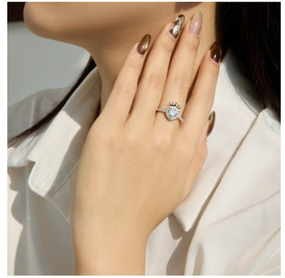 S925 Crown & Heart Ring - Best Jewelry Deal | Everyday Home Deal