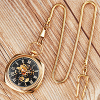 Trendy Fashionable Classic Retro Pocket Watch With A Chain