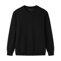 320g Straight Shoulder Pure Cotton Autumn Long Sleeve Round Neck Solid Color Sweatshirt Customized
