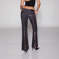 Womens Relaxed-fit Straight-leg Low-rise Bootcut Jeans