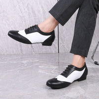 Leather Ballroom For Square Dancing And Latin Dancingsoft-soled Dance Shoes For Adults