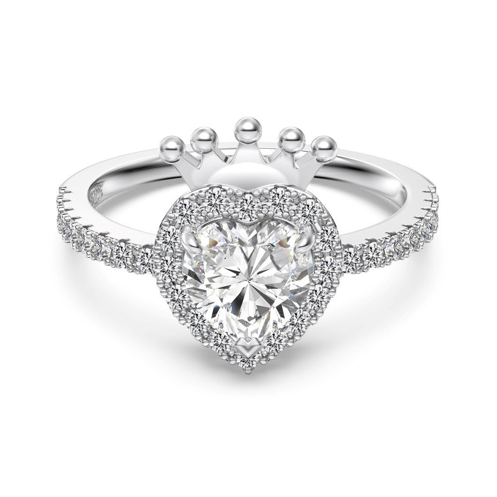S925 Crown & Heart Ring | Everyday Home Deal