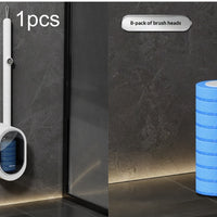 Disposable Toilet Cleaning System designed to make toilet cleaning quicker, simpler, and less messy — with no dirty brush to store after you're finished.