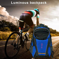 LED Cycling Backpack With Turn Signal Lights, Featuring Wireless Remote Control Smart LED Lights, USB Rechargeable For Extended Use, Multiple Compartments, And Ergonomically Designed Shoulder Straps
